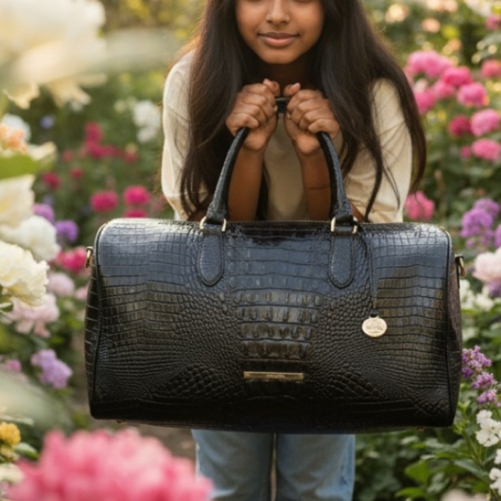 Brahmin Spencer Genuine Leather Weekender NWT
